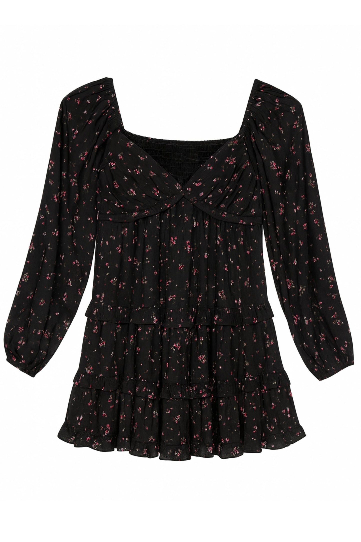 TWEEN ANNALISE PRINTED TWIST FRONT LONG SLEEVE DRESS - FINAL SALE