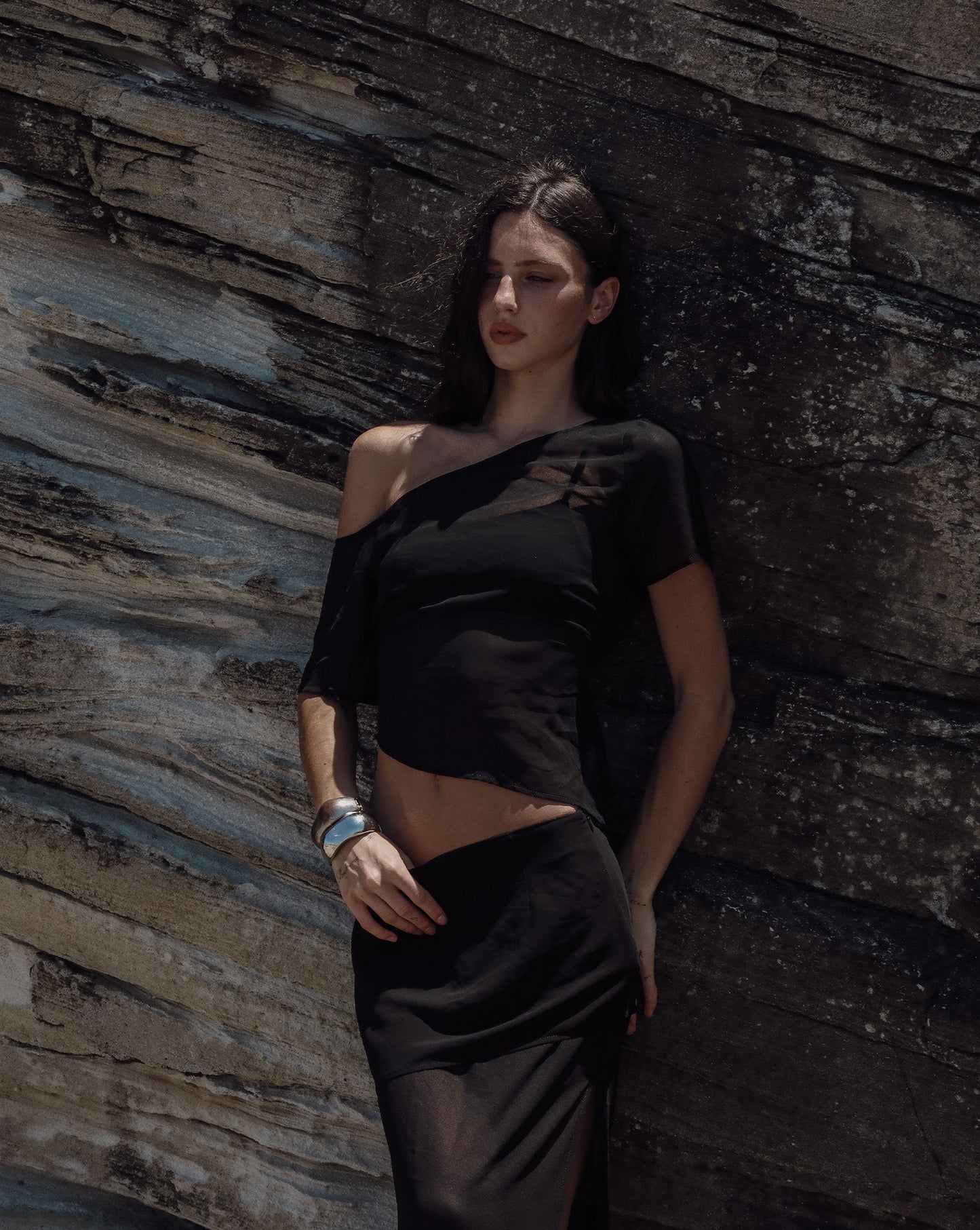 Josephine Off Shoulder Top Black