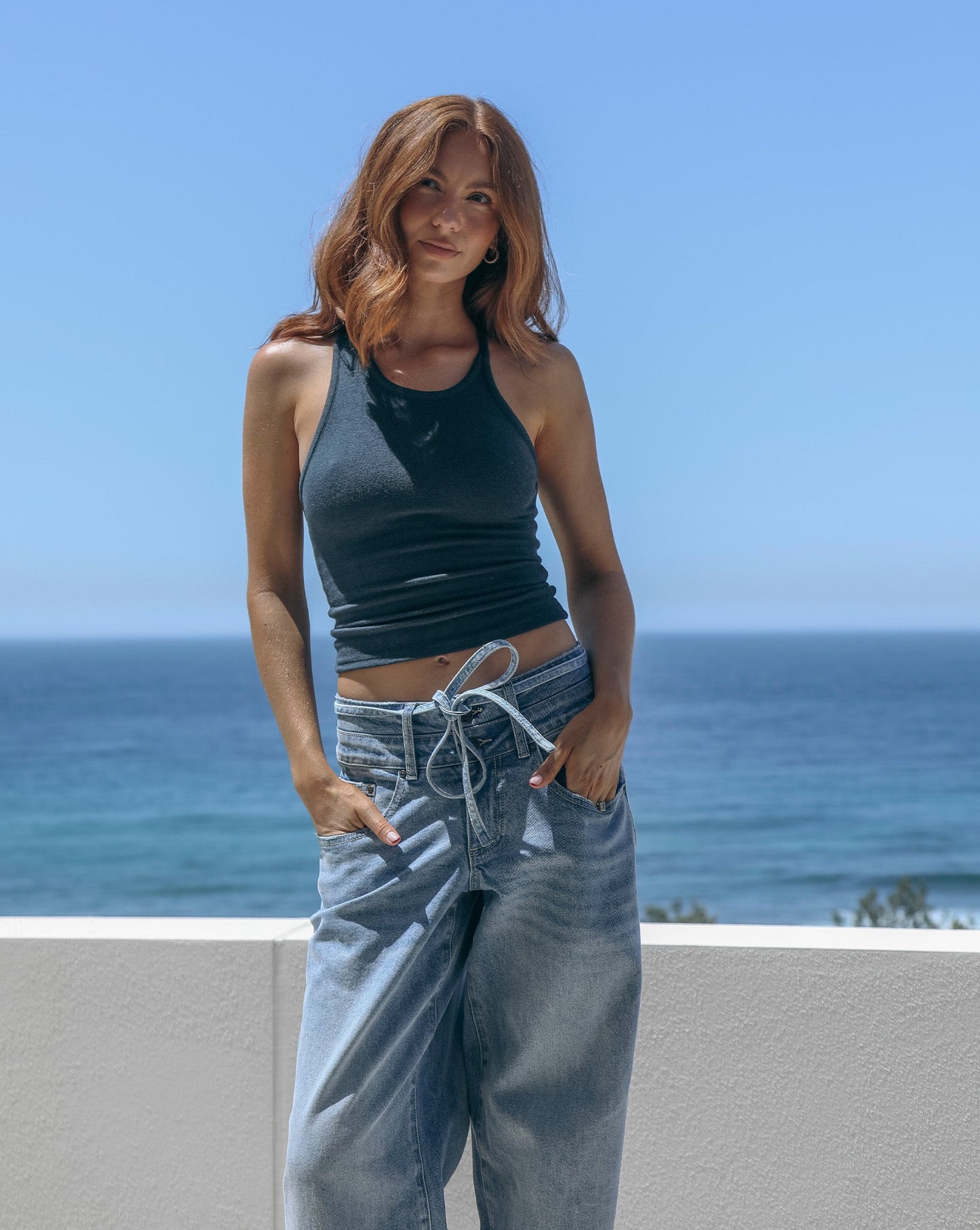 Rhea Tank Navy