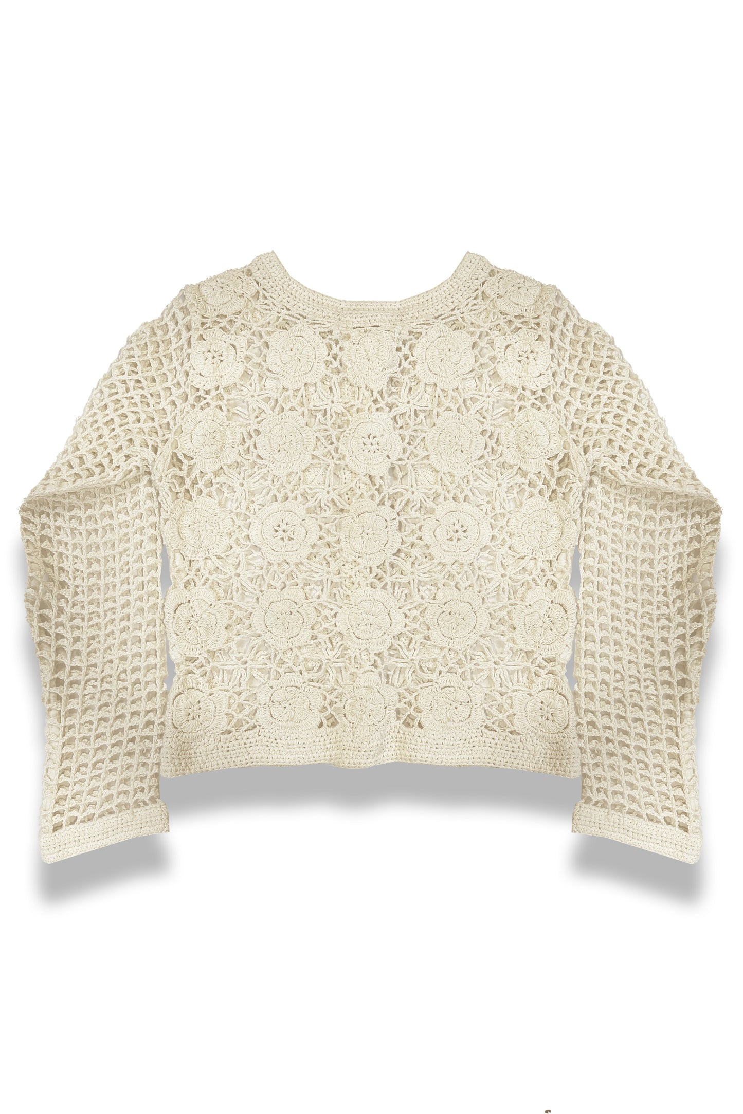 TWEEN BAILEY FLORAL PATTERN CROCHET CARDIGAN