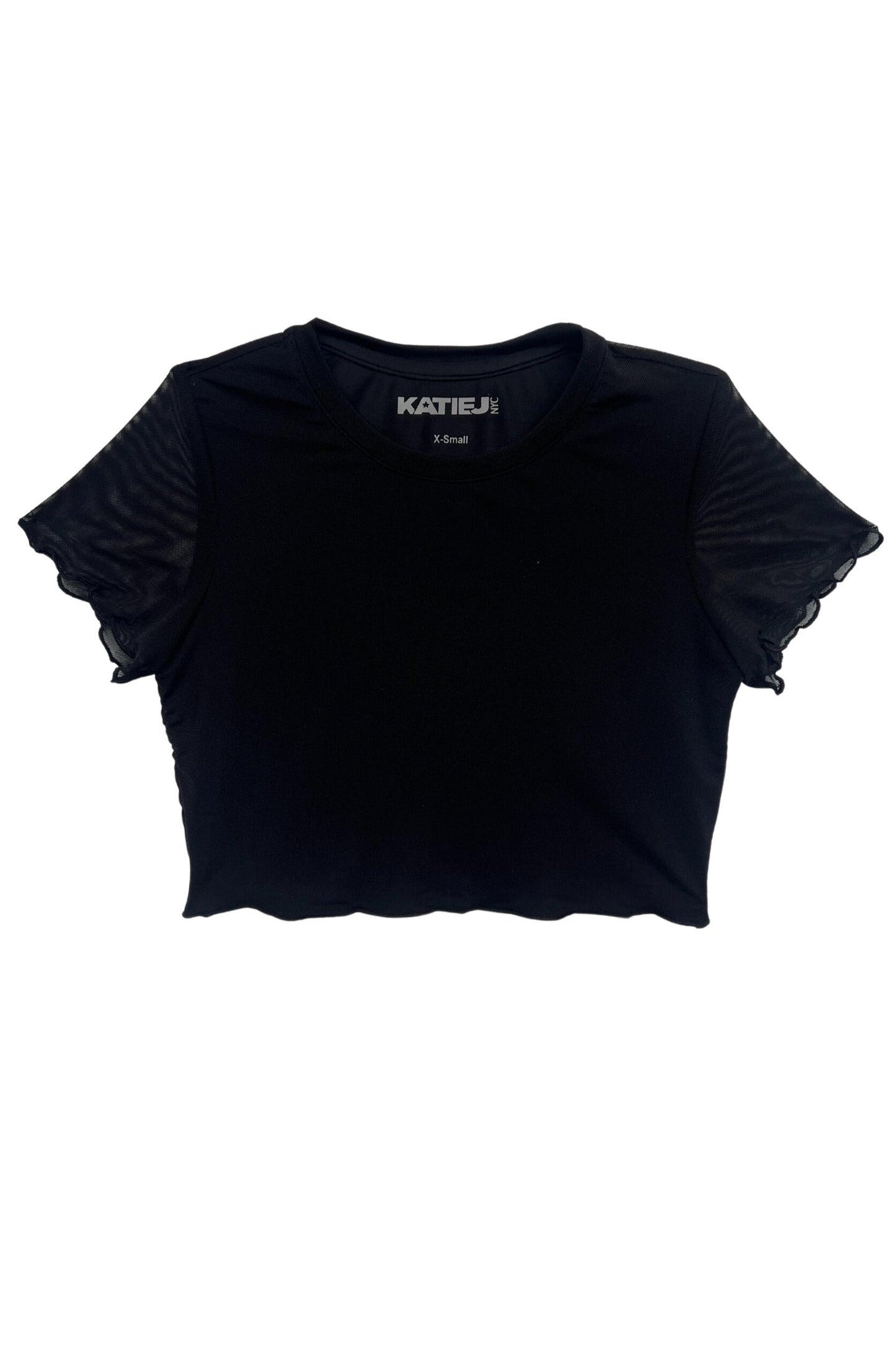 JUNIOR BOBBI SOLID MESH CROP TOP