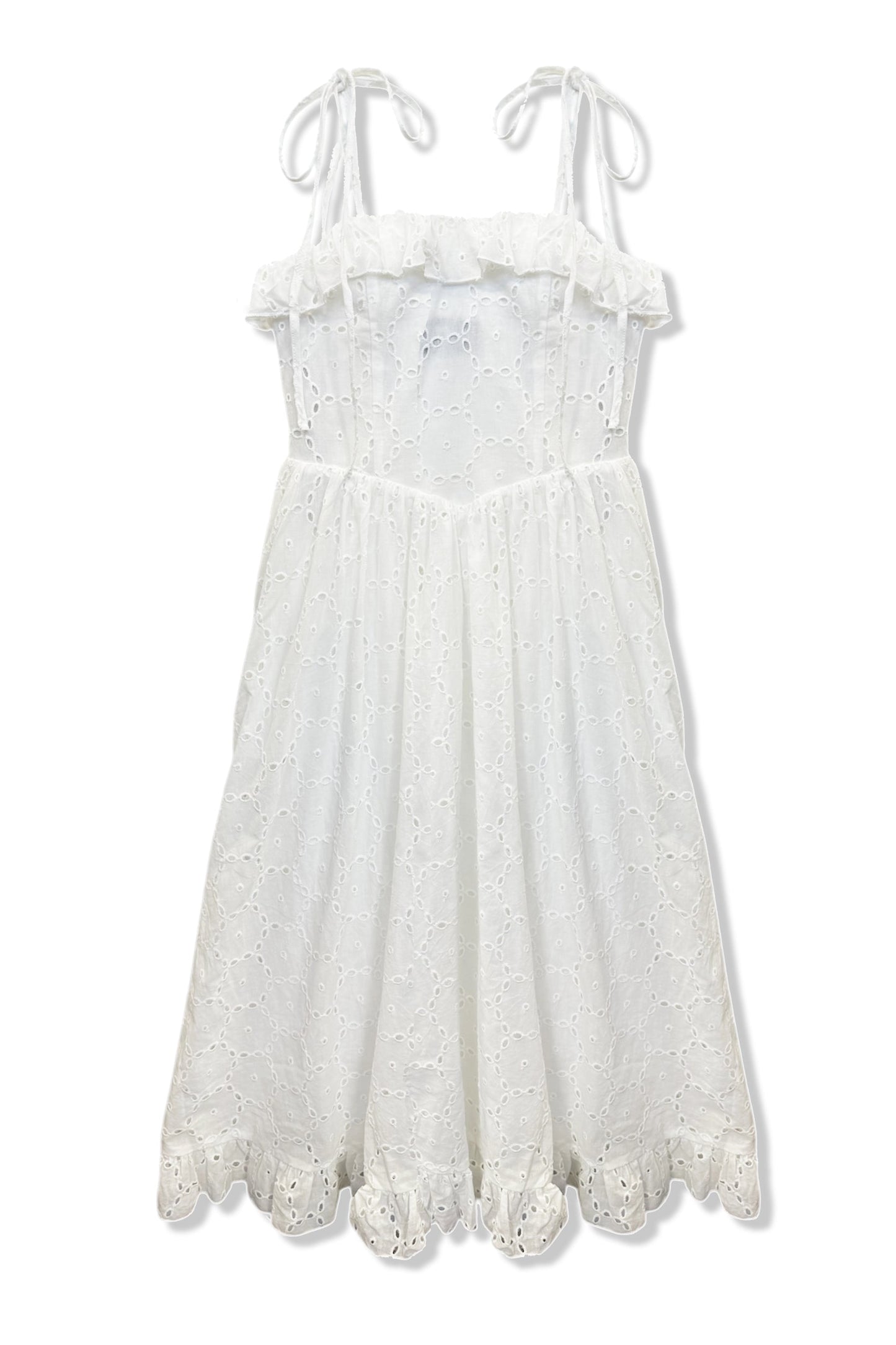 JUNIOR IVY CRINKLE WINDOWPANE MIDI DRESS