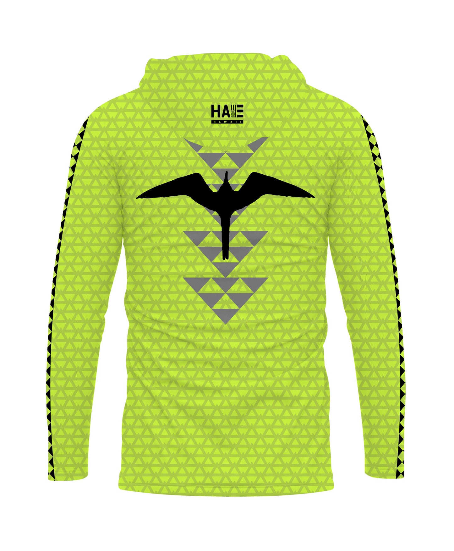 Iwa Triangles Hooded Long Sleeve Drifit High Viz