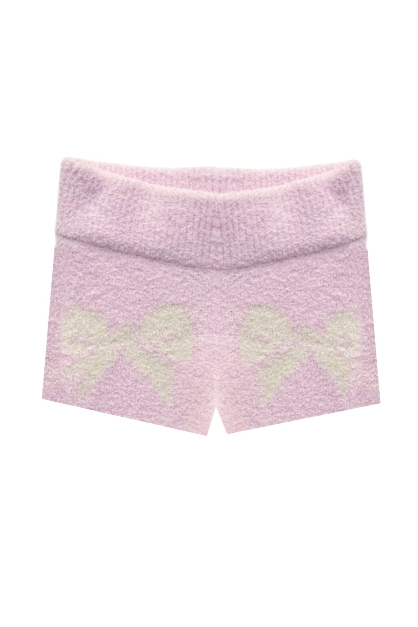 TWEEN PARKER COMFY SHORTS W/ INTARSIA BOW DESIGN