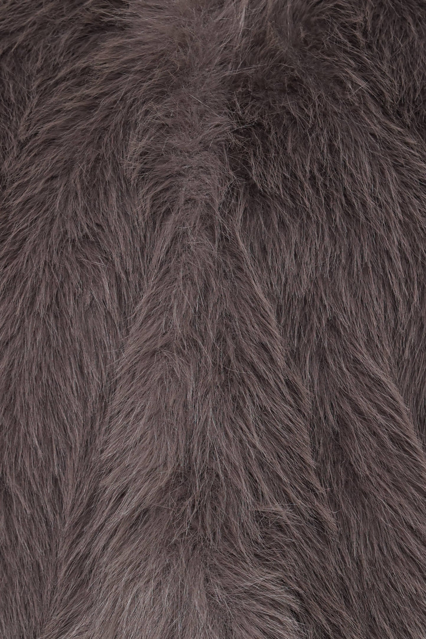 Connie Faux Fur Cropped Jacket - Gunmetal Grey