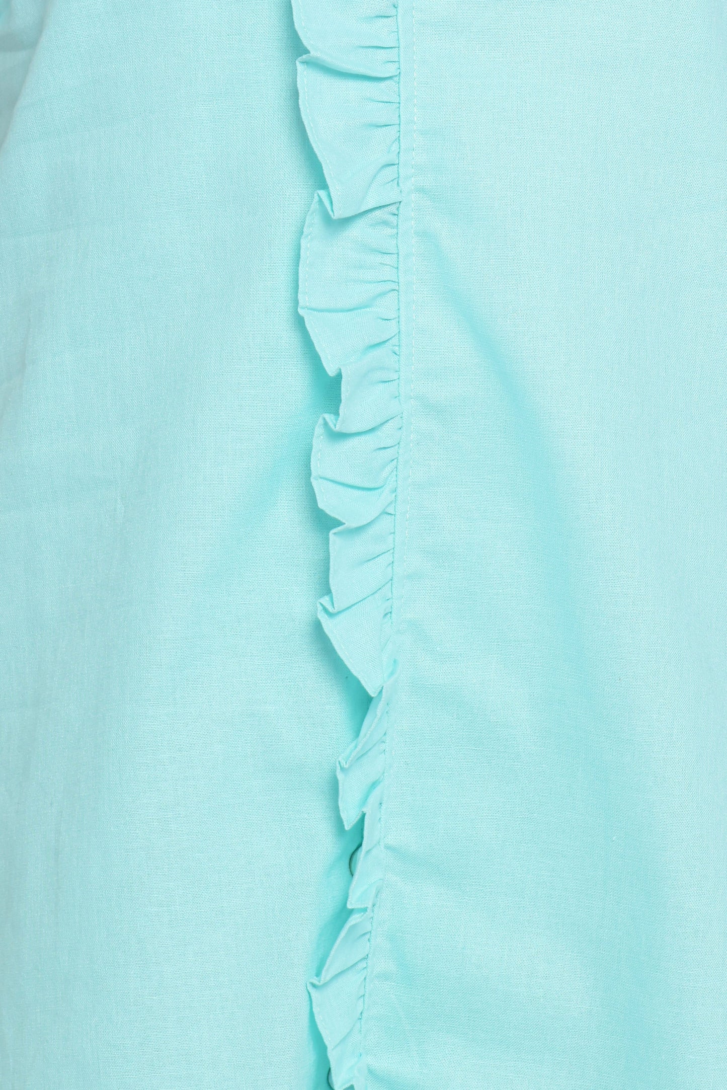 Cassandra Ruffle Mini Dress - Aqua