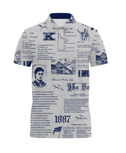 1887 Kamehameha Anywhere Gray Polo