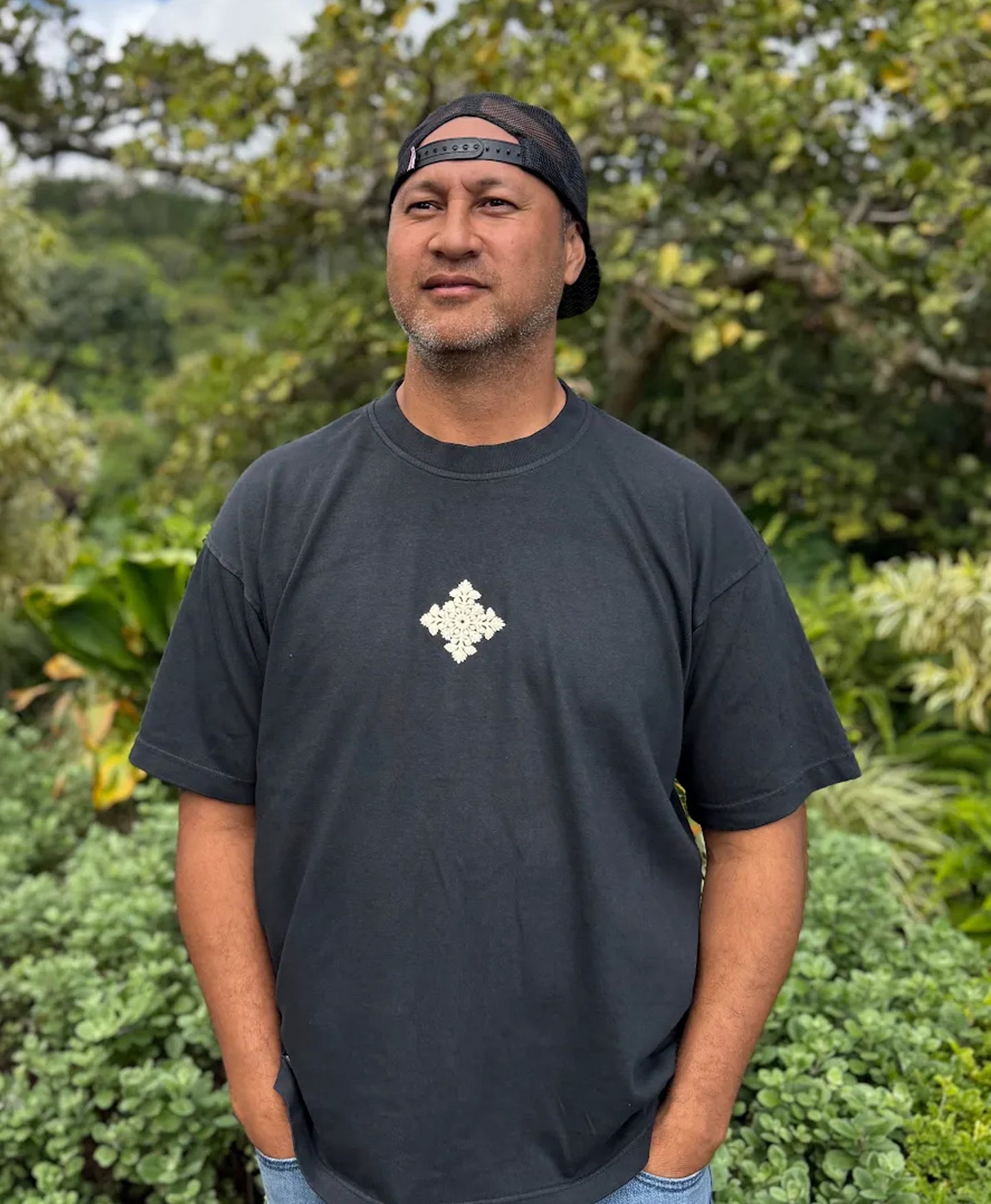 Kuiki Puff Heavyweight Tee Black Garment Dyed
