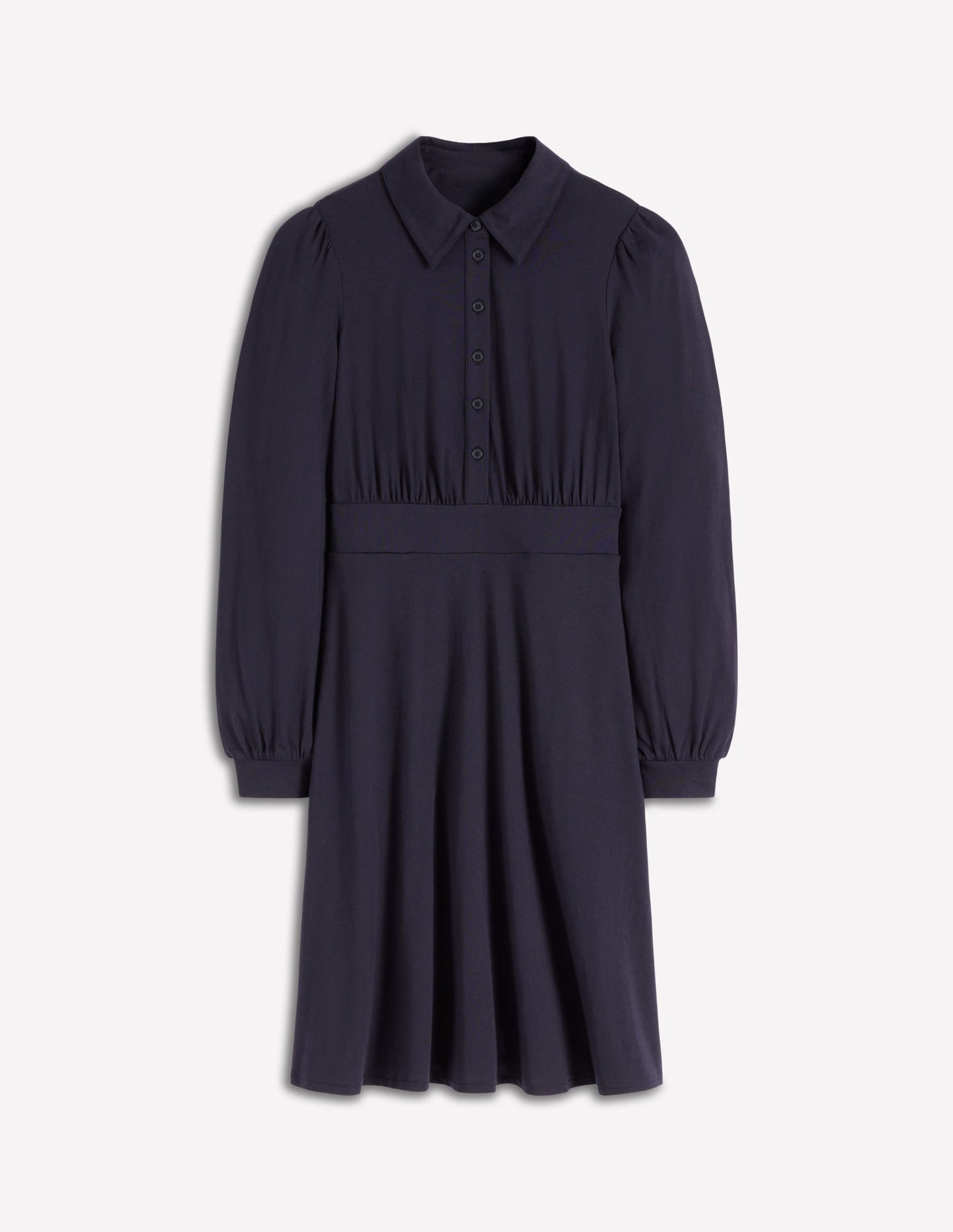 Orla Short Jersey Shirt Dress-Navy