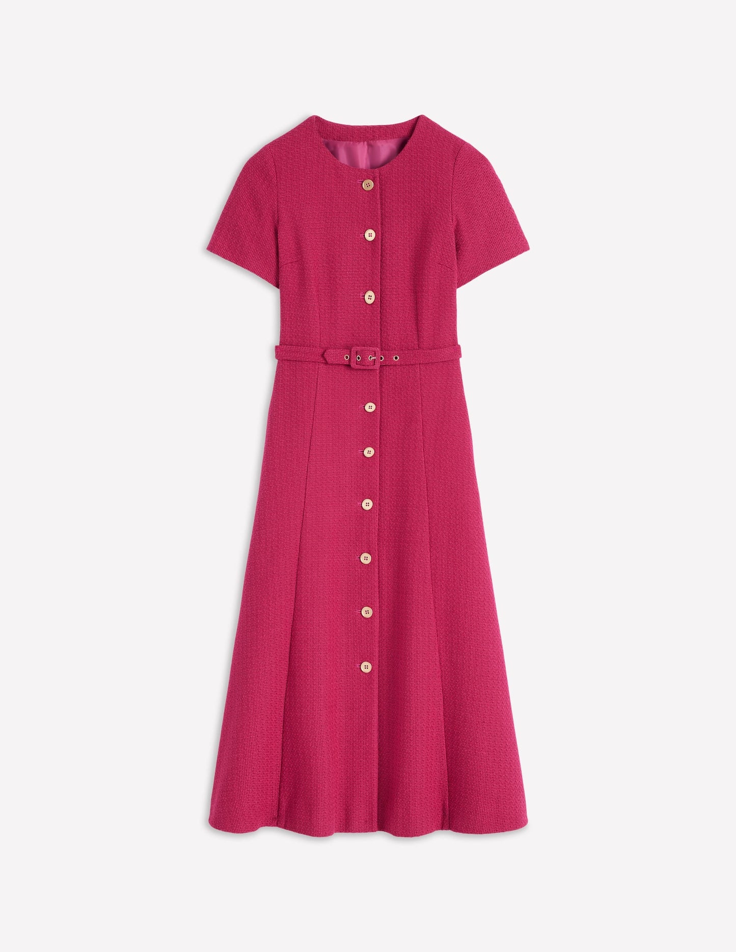 Charlotte Cotton Midi Dress-Bright Cherry