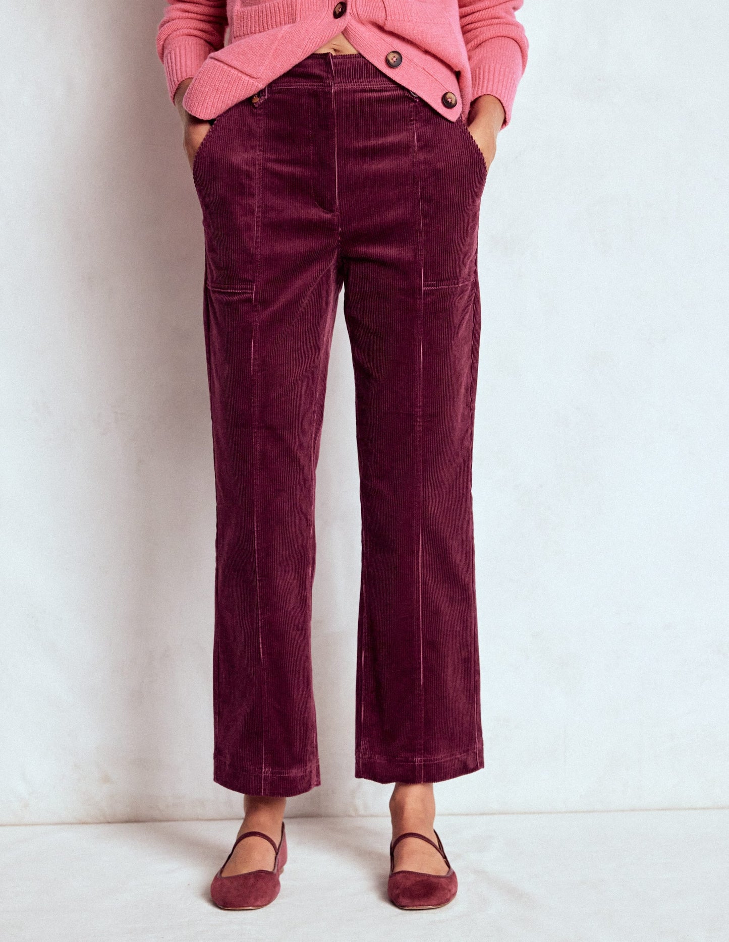 Pimlico Cord Pants-Deep Wisteria