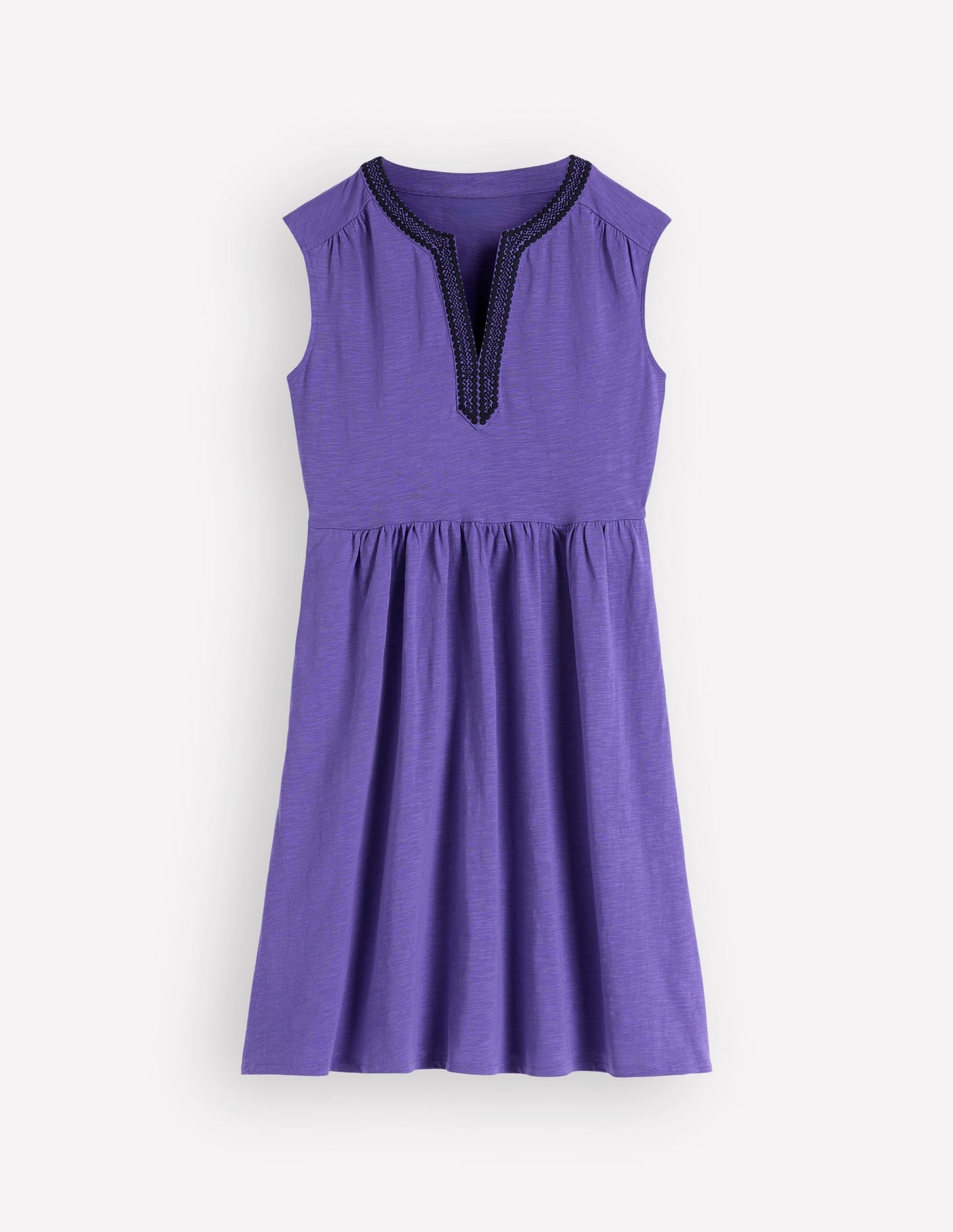 May Embroidered Short Dress-Han Purple