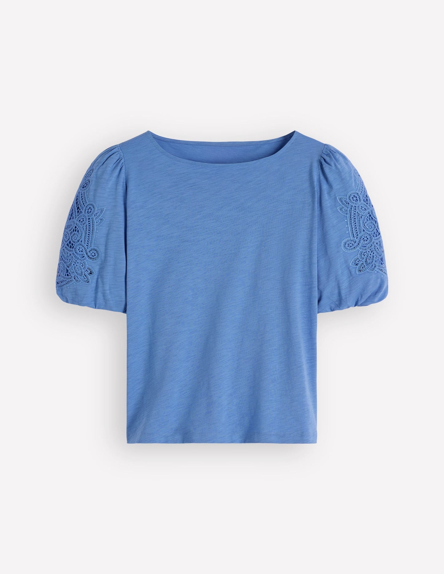 Tape Lace T-shirt-Forget Me Not Blue