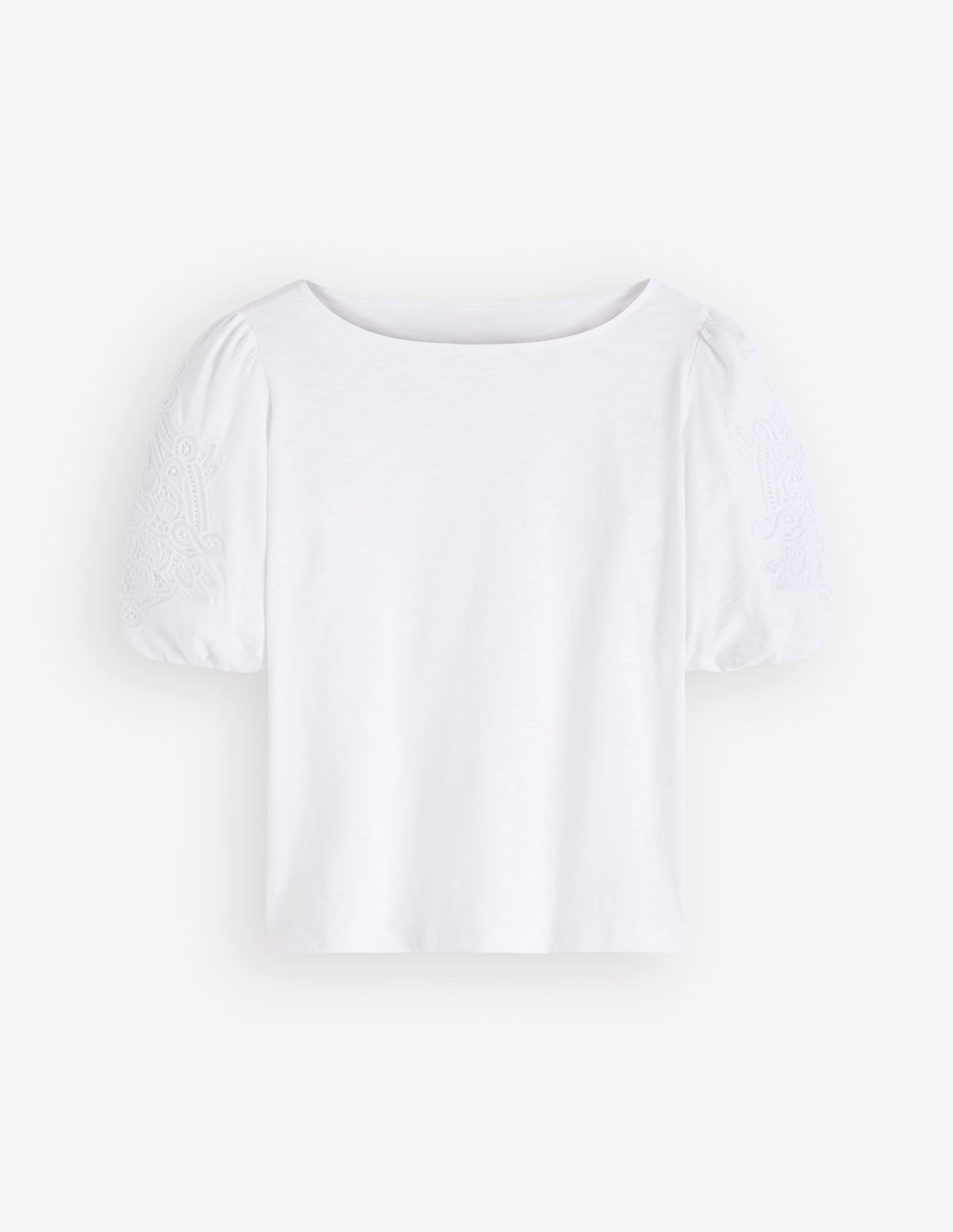 Tape Lace T-shirt-White