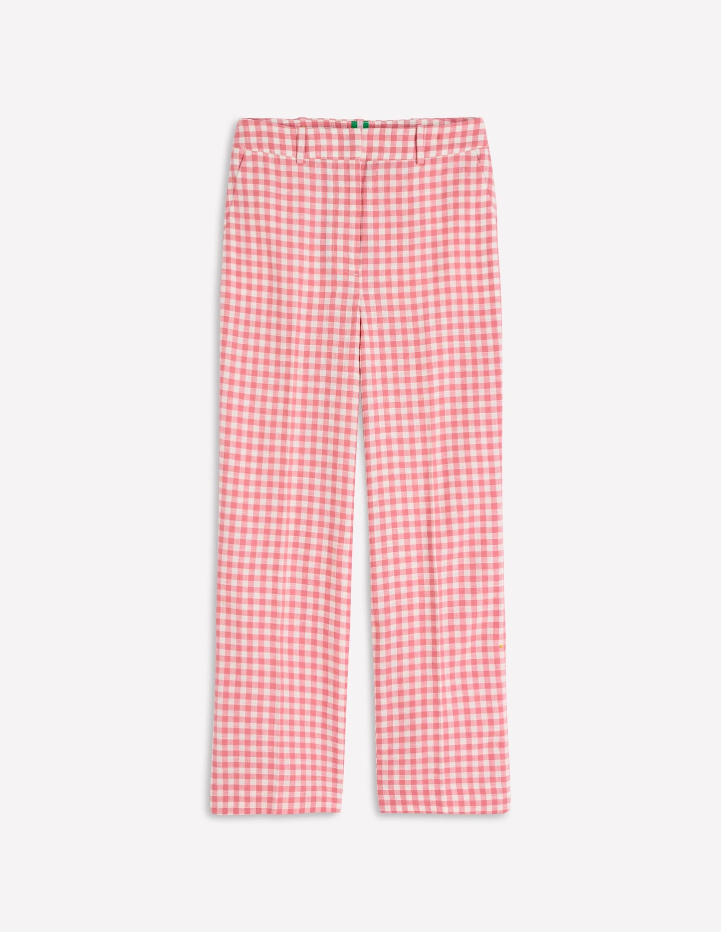 Canonbury 7/8 Linen Pants-Vintage Rose Gingham