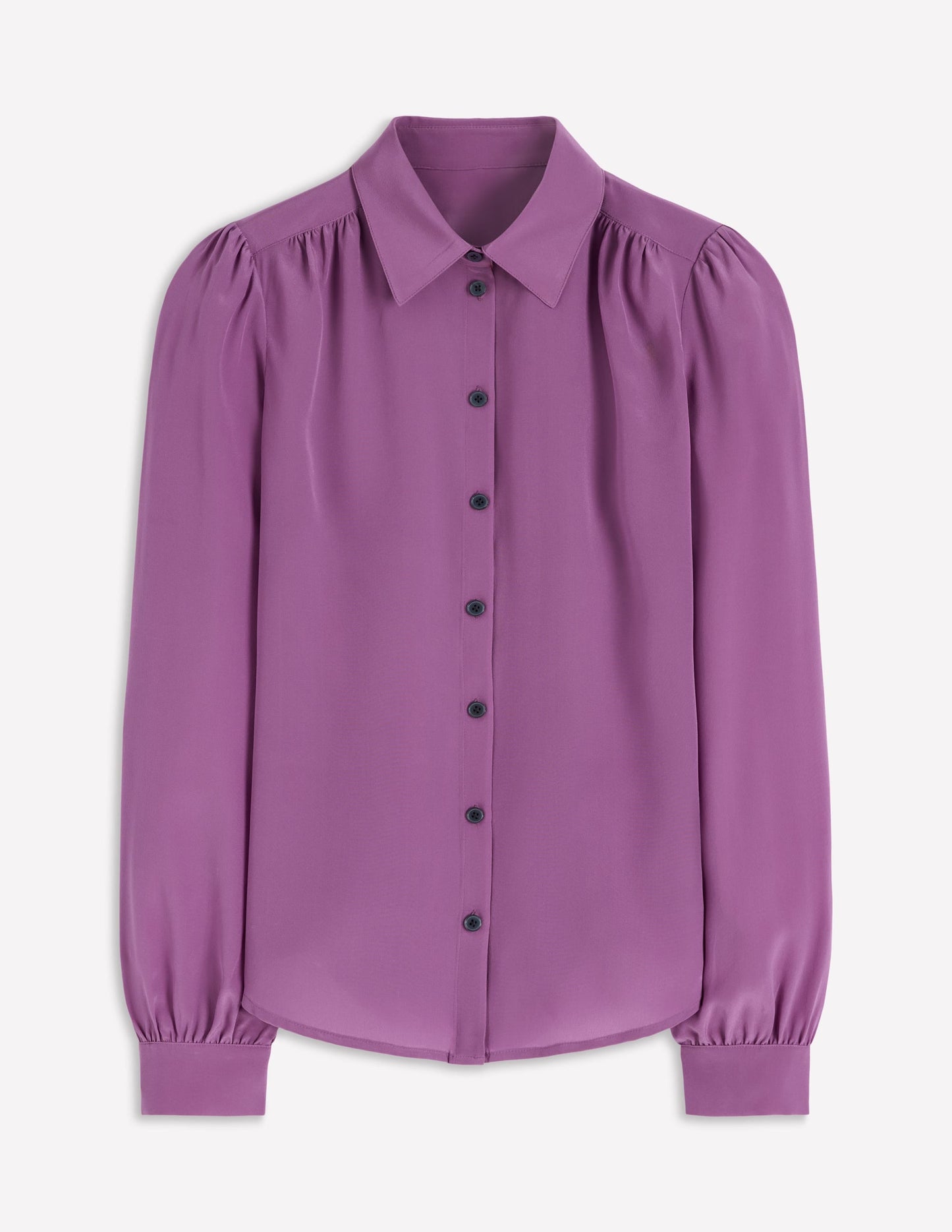 Sara Silk Shirt-Damson