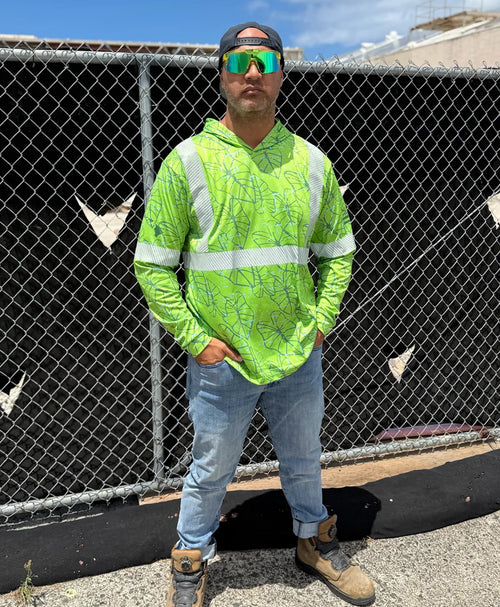 Kalo Reflective Hooded Longsleeve Drifit Neon