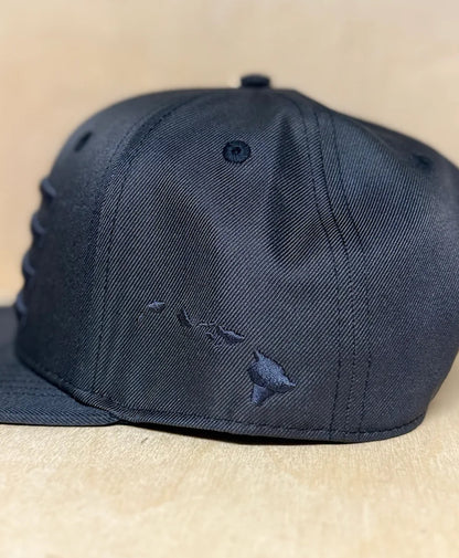 Hae Hawai'i 3D Puff Snapback Black on Black