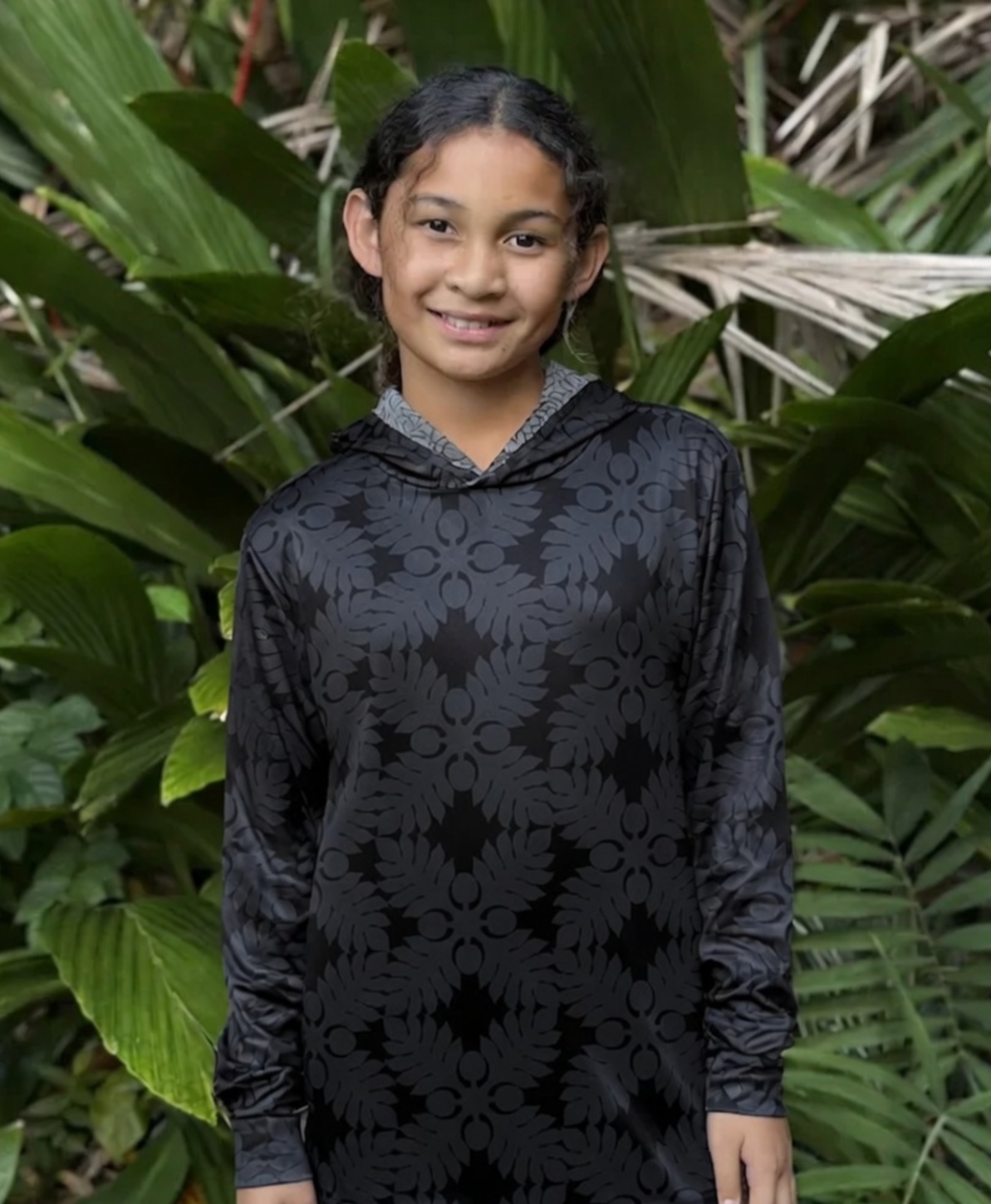 Kapa Kuiki Smokey Youth Hooded Long Sleeve Drifit Smokey