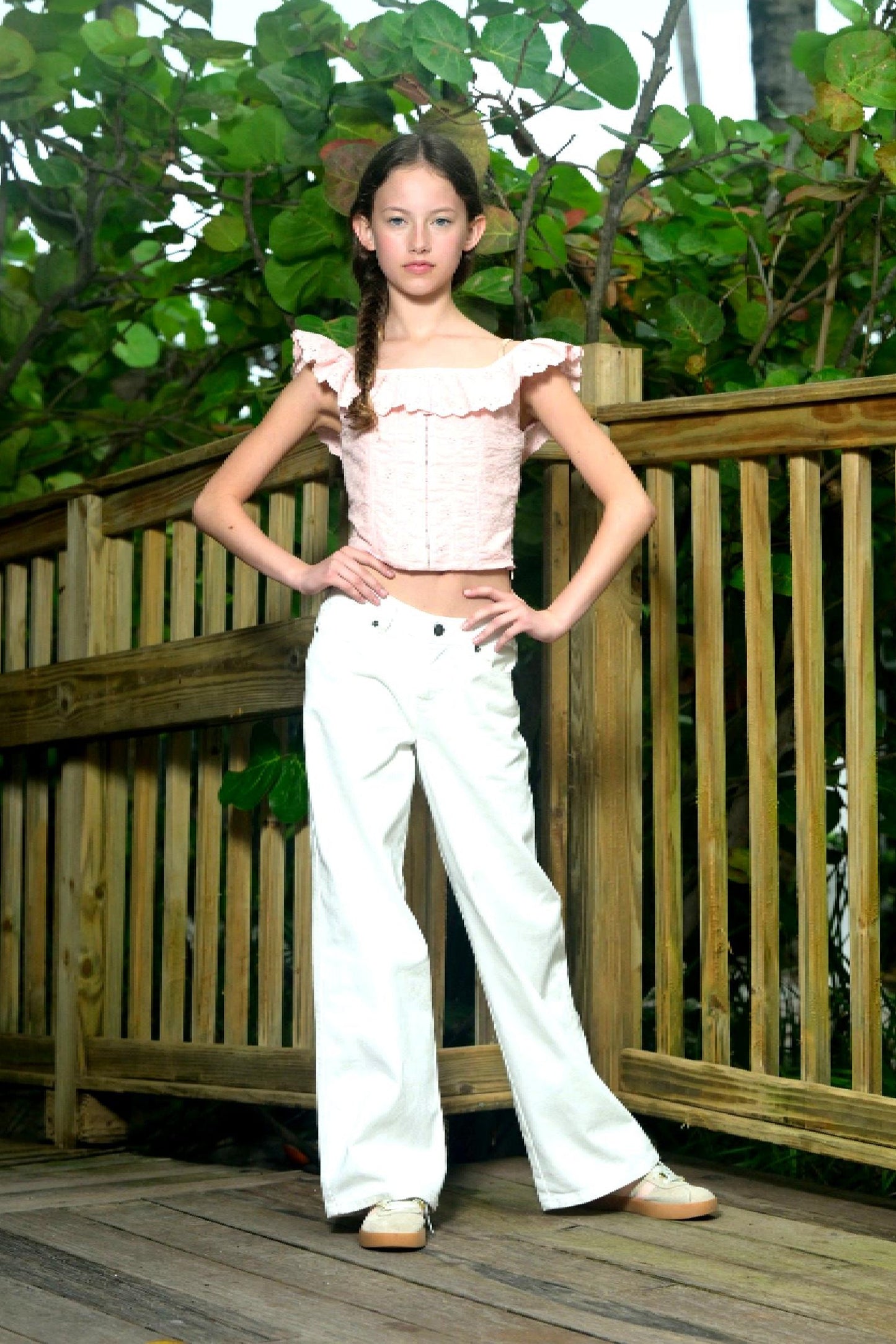 TWEEN ALIX EYELET CORSET TOP