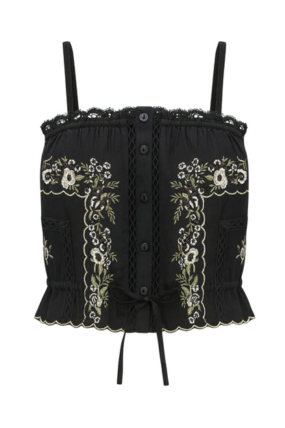 TWEEN ALLEGRA FLORAL EMBROIDERED CAMI TOP