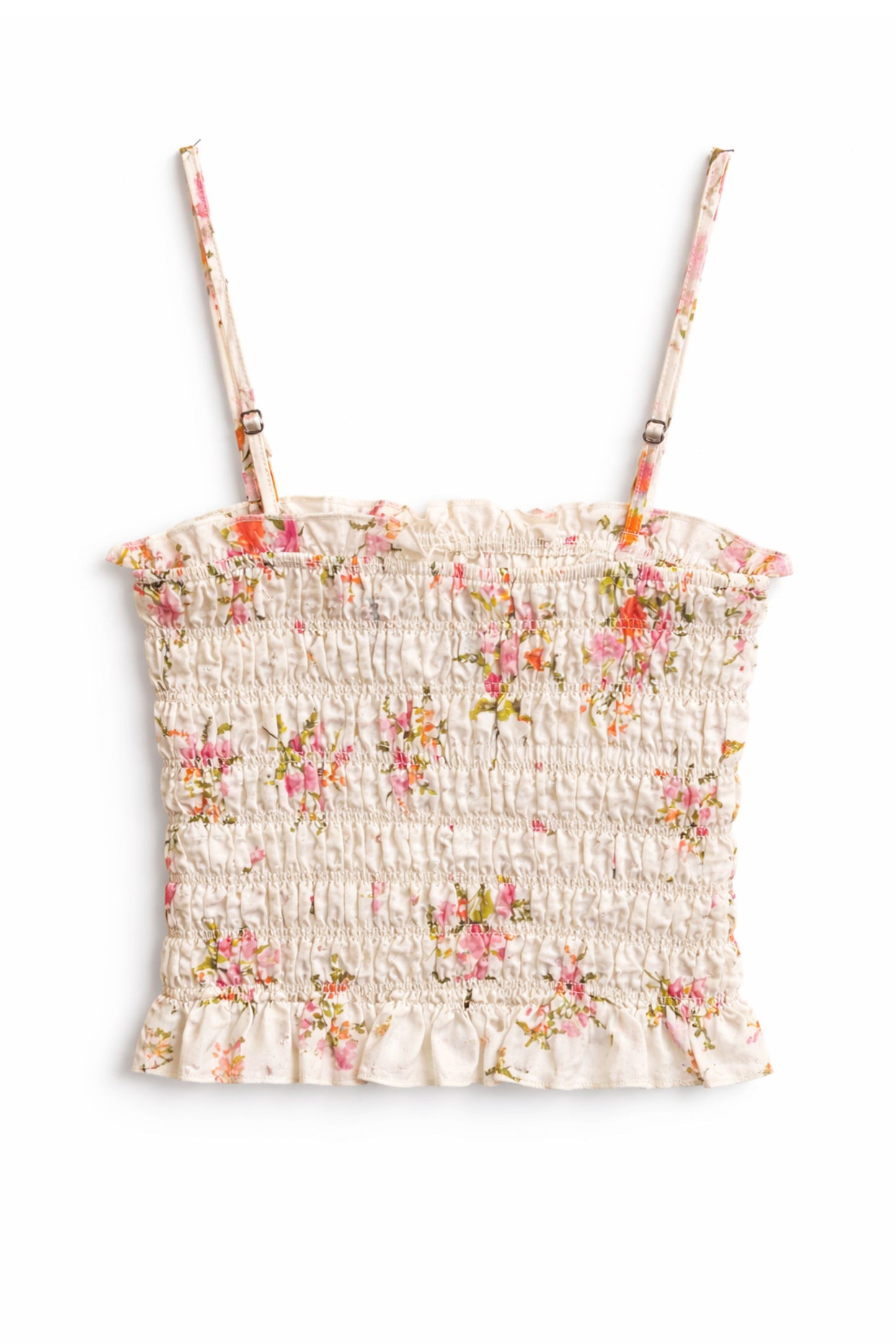 JUNIOR ALMA PRINTED GATHERED CAMI TOP
