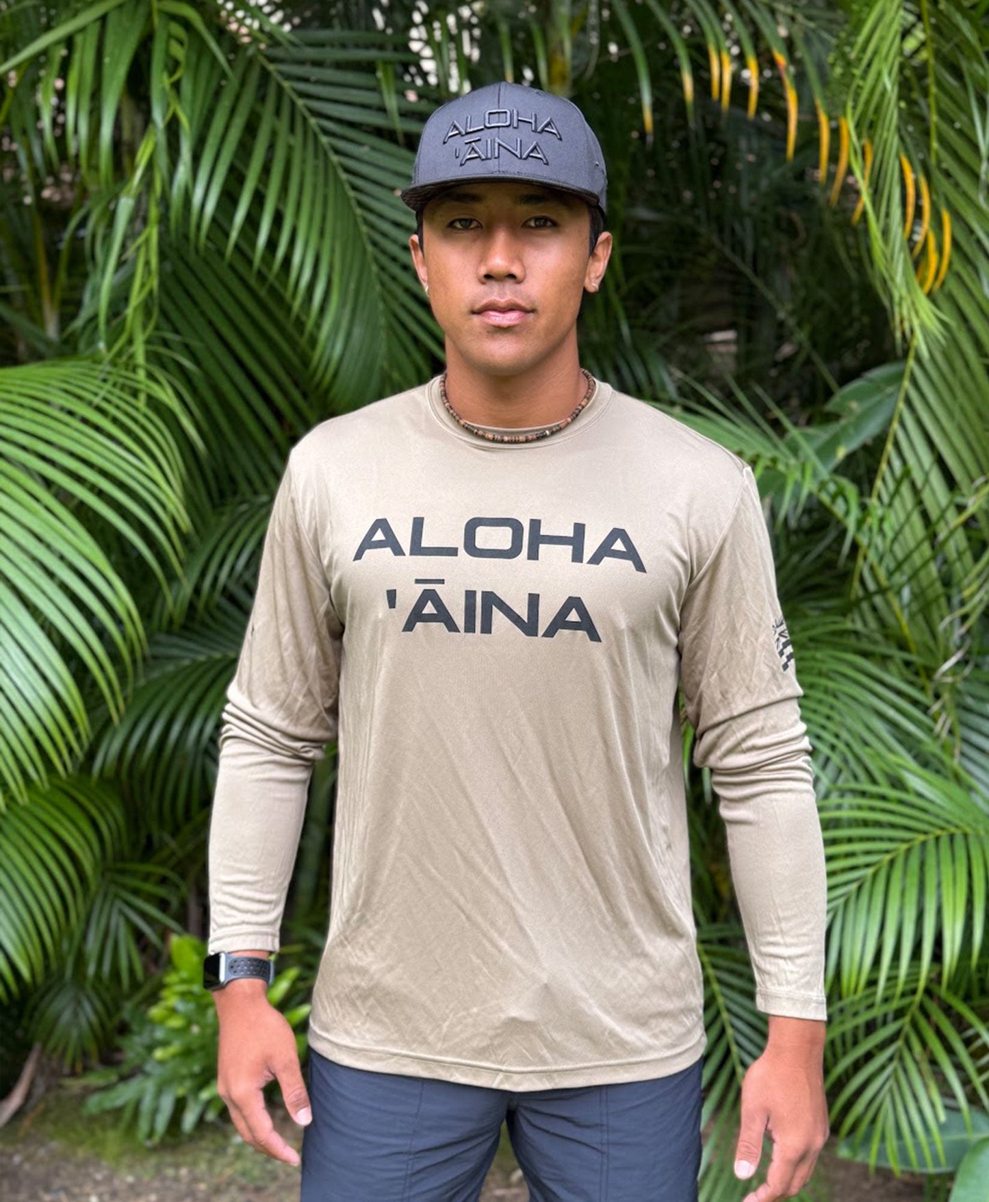 Aloha 'Āina Longsleeve Drifit Coyote Brown