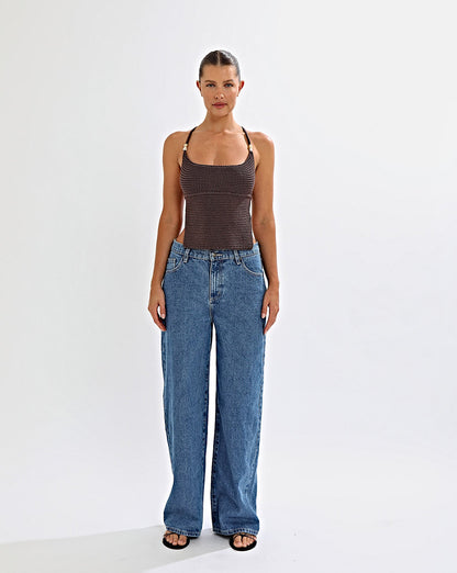 Lumi Knit Top Chocolate