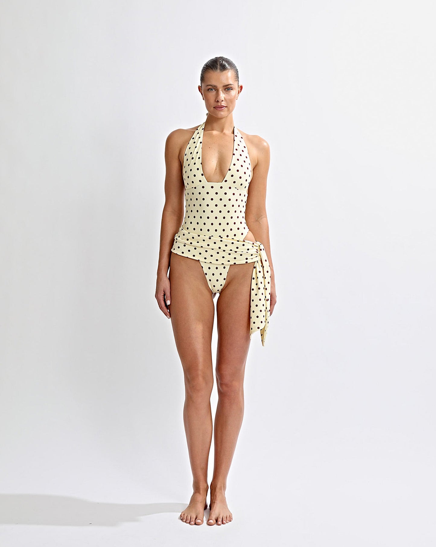 Cabo Scarf Yellow Polka
