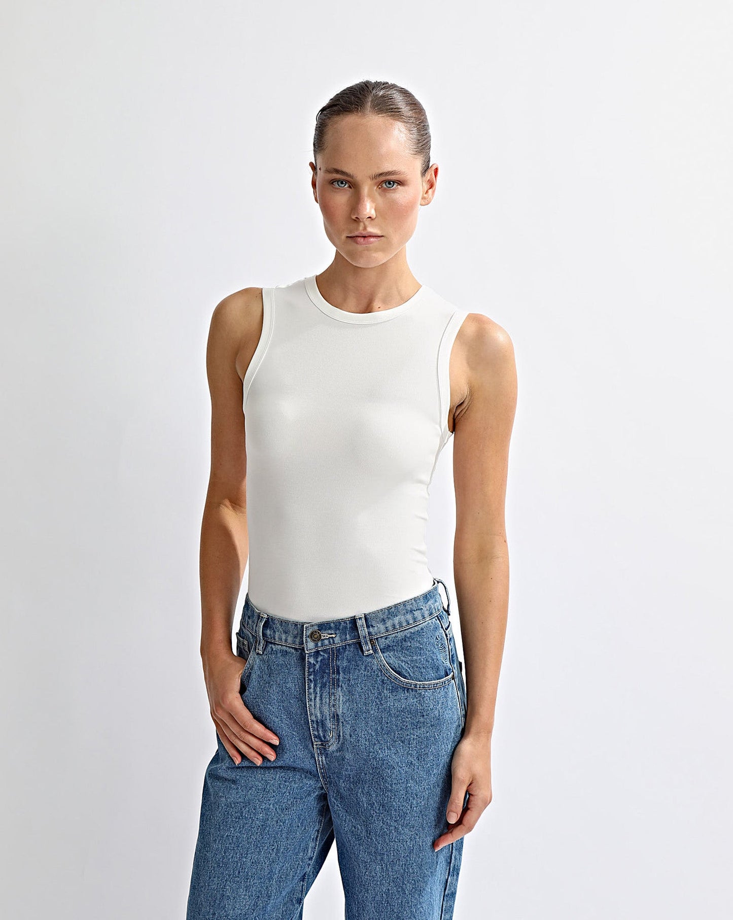 Kai Sleeveless Tee White