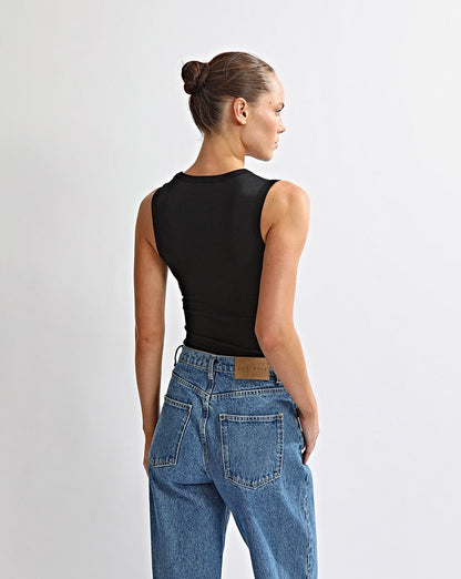 Kai Sleeveless Tee Black