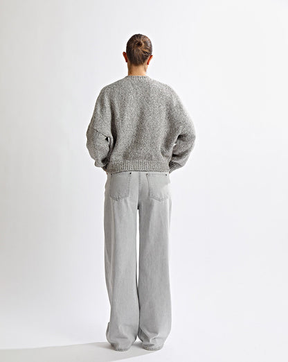 Elliot Knit Zip Jumper Grey Marl