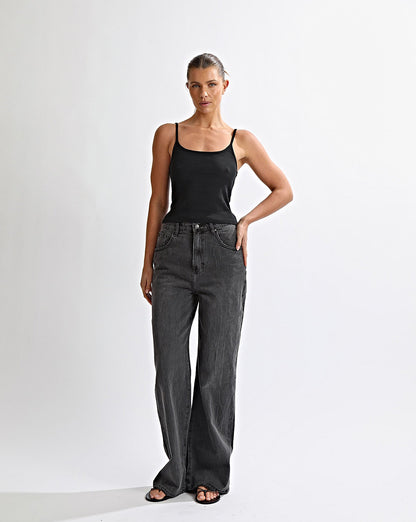 Harley High Rise Jeans Black