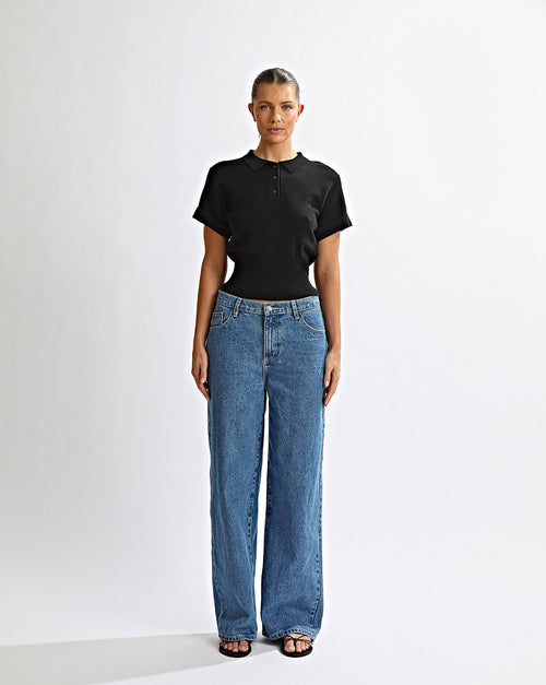 Blaire Knit Top Black