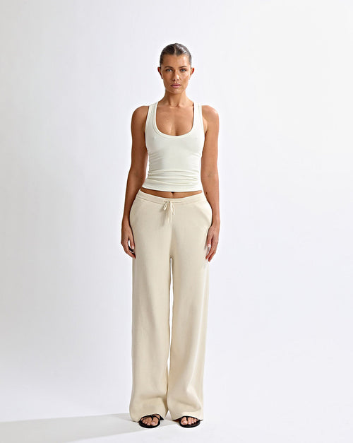 Dion Knit Pants Cream Regular/Tall