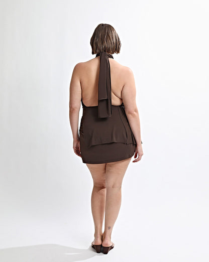 Pamela Mini Skirt Chocolate