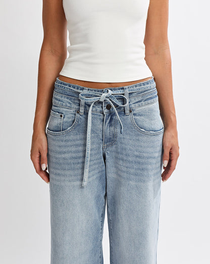Hansen Baggy Jeans Mid Blue Regular/Tall