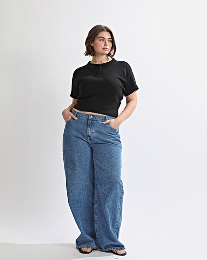 Blaire Knit Top Black