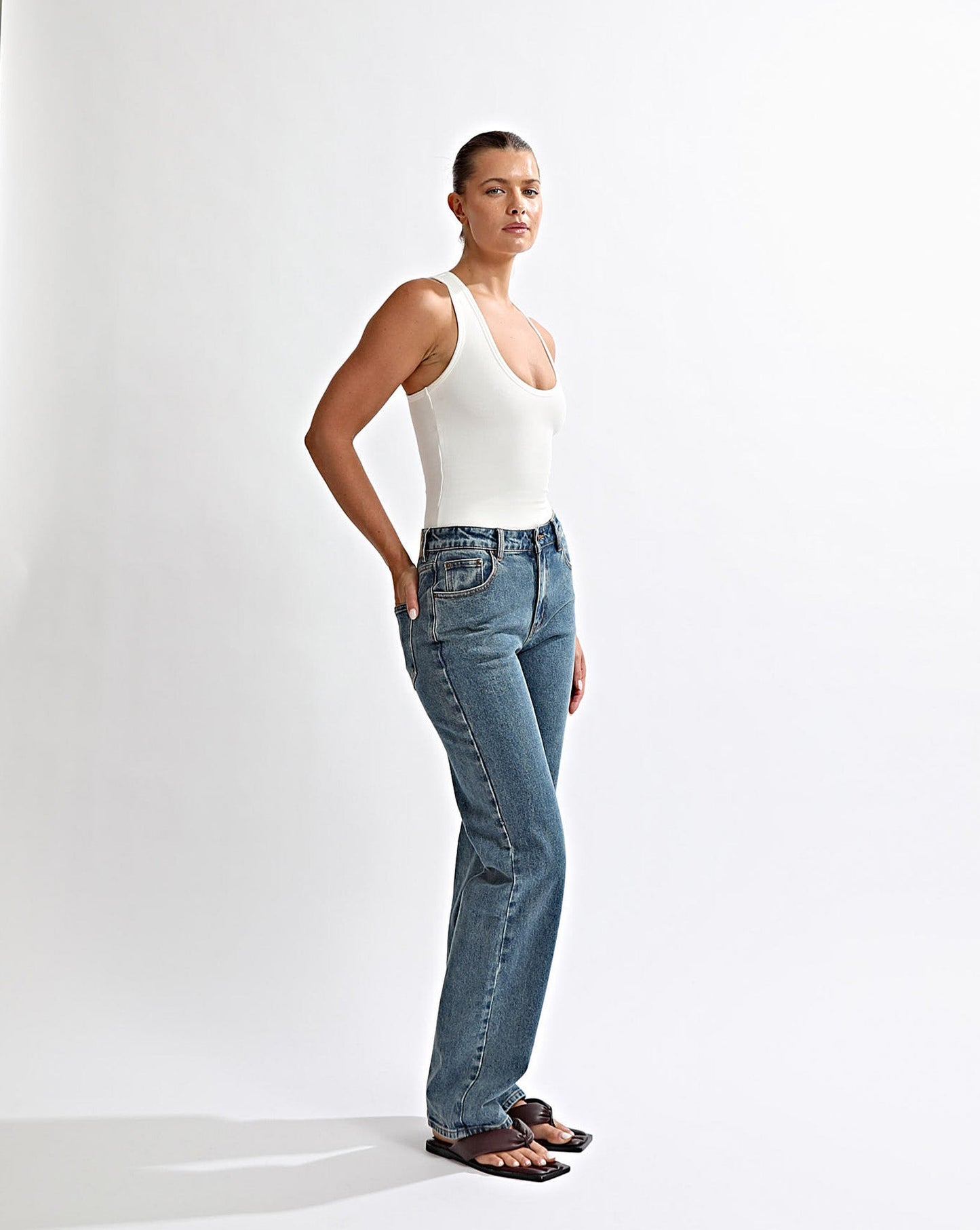 Layton Jeans Classic Blue Cropped