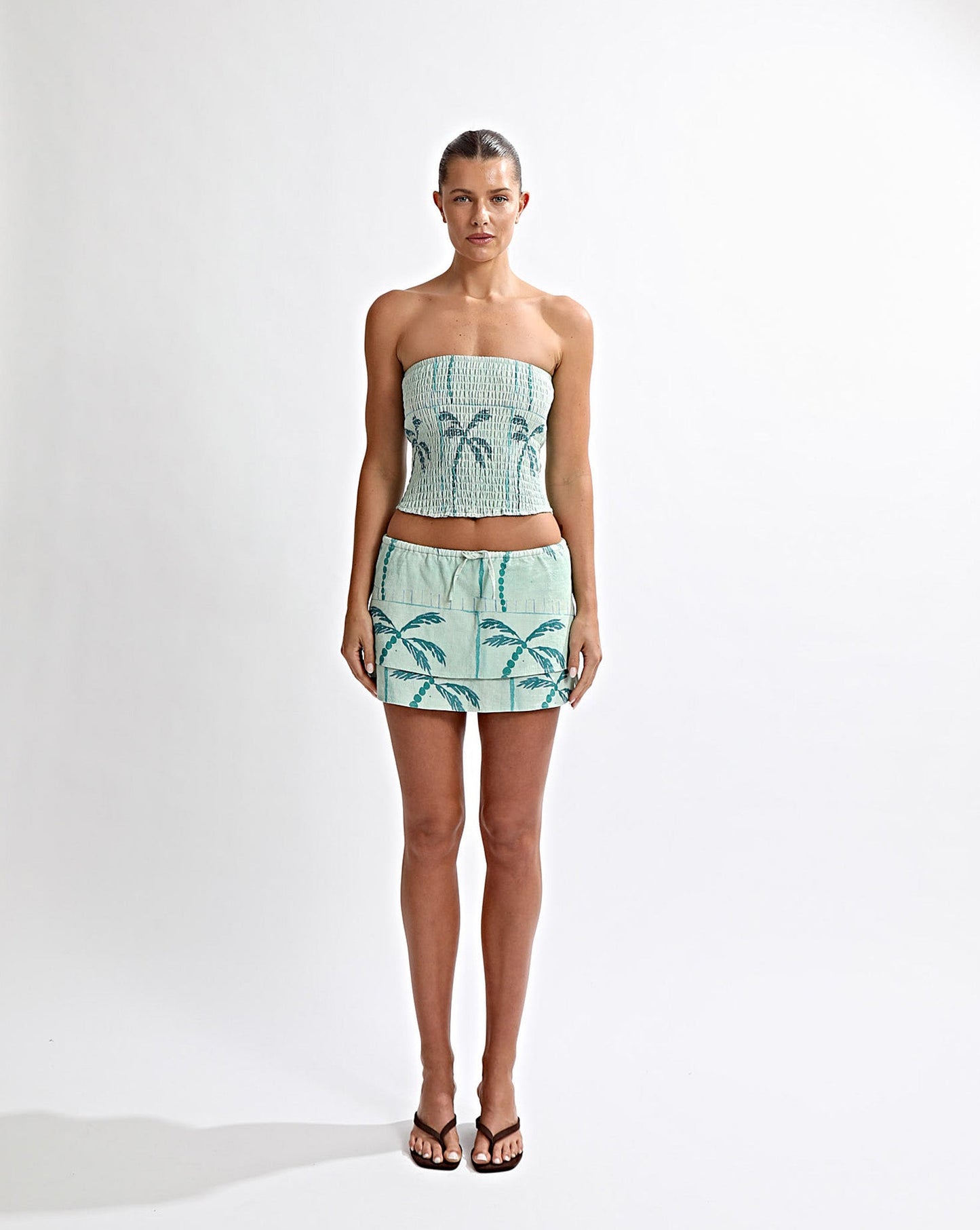 Lola Mini Skirt Green Tonic