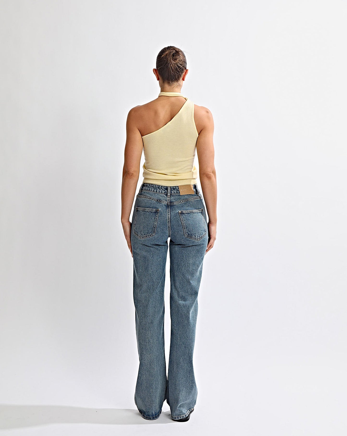 Carrie One Shoulder Top Yellow