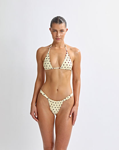 Cabo Bikini Bottom Yellow Polka