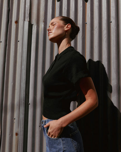 Blaire Knit Top Black