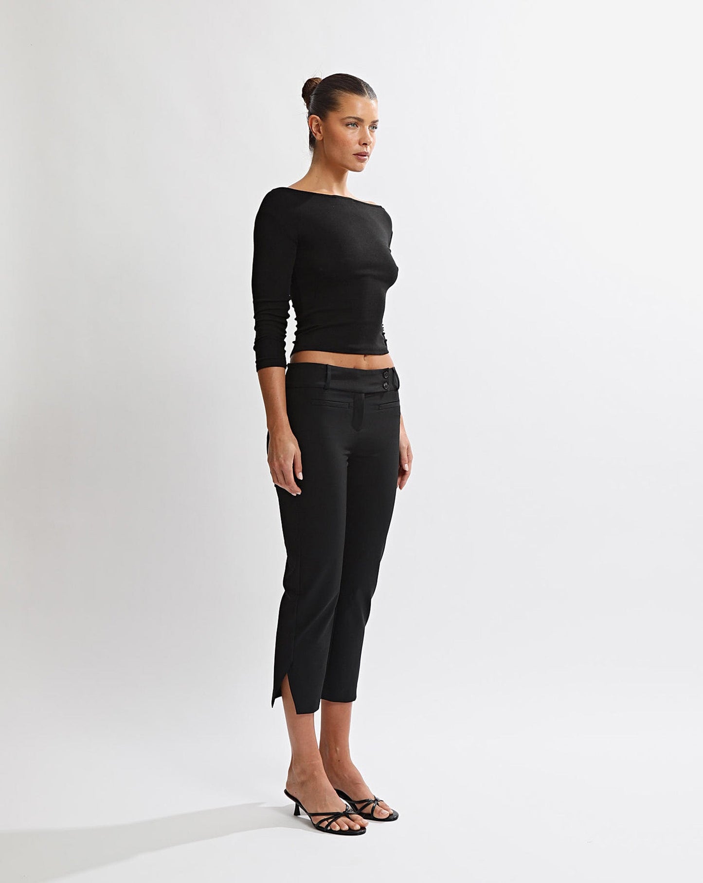 Miranda Capri Trousers Black Cropped