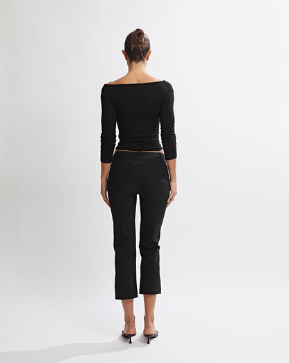 Miranda Capri Trousers Black Cropped