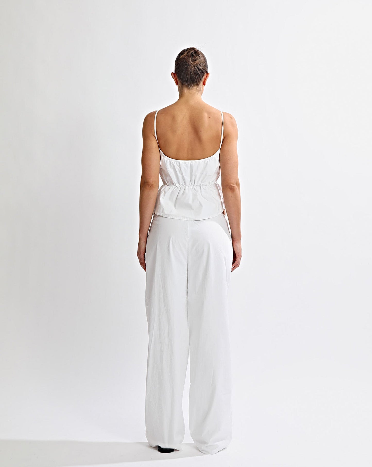 Gabby Pants White Cropped