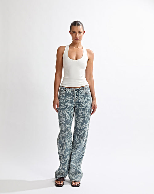Ashton Jeans Blue Sol Cropped