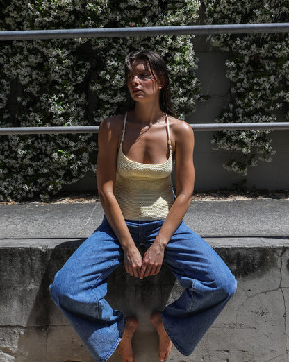 Lumi Knit Top Pale Yellow