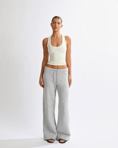 Leo Knit Pants Grey Marl Regular/Tall