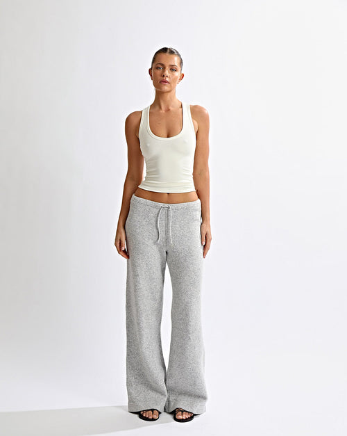 Leo Knit Pants Grey Marl Regular/Tall